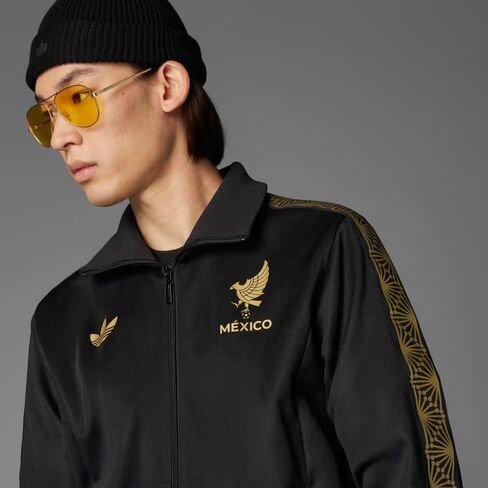 adidas ORIGINALS MEN'S MEXICO GOLD SLIM FIT TRACK JACKET, BLACK, MEDIUM in Saudi Arabia