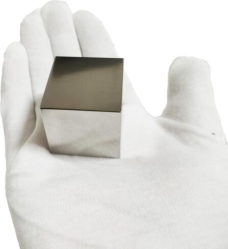 1.5 Inch (38.1mm) Titanium Cube, Mirror Chamfered, 99.7% Purity, Density 4.506g/cm³, No Marking in Saudi Arabia