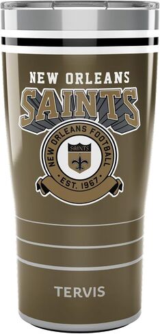 Tervis Traveler NFL New Orleans Saints - Cup Cup Tumbler Triped Triple معزول. in Saudi Arabia