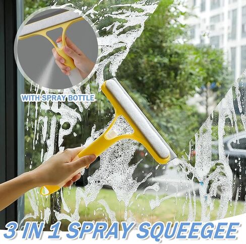 3 in 1 Spray Squeegee, Window Squeegee with Sprayer, Spray WindowSqueegee Cleaner with Spray Bottle for Car, Home, Kitchen Windows in Saudi Arabia