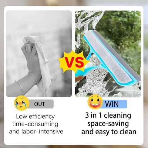 3 in 1 Spray Squeegee, Window Squeegee with Sprayer, Spray WindowSqueegee Cleaner with Spray Bottle for Car, Home, Kitchen Windows in Saudi Arabia