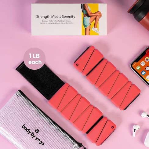 OmWeights - Wrist and Ankle Weights for Women and Men | Elevate Your Workouts With Weighted Bangles | Cardio, Yoga, and Pilates Ankle Weights For Women and Men | Adjustable Leg and Arm Weights 1lb Each in Kuwait