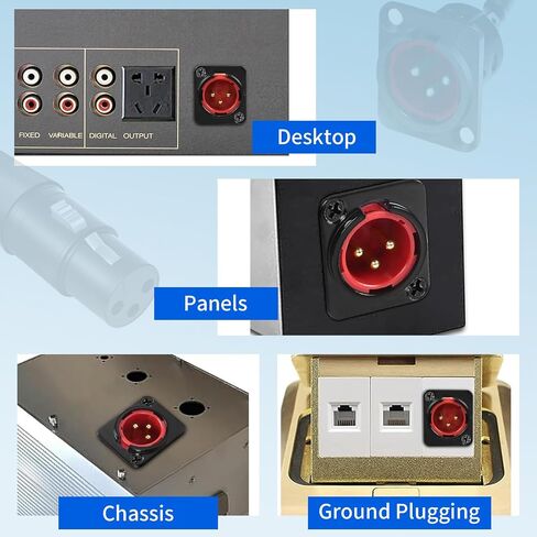 (2PCS) 11.8in D Type XLR Connector Pass Through Cable [New Version 2025] 3 Pin D Type Female Panel Mount to Male Connector for Audio Devices (D Type XLR Male to Female) in Saudi Arabia
