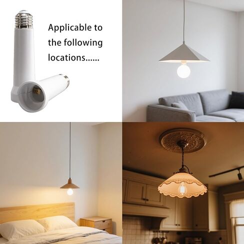 موسع مقبس الضوء ، e26/e27 مصباح إضاءة لمسة موسع القياسية قاعدة متوسطة ، 5.31 بوصة محول مقبس المصباح LED LED للمسمار في سقف مروحة مصباح مروحة الموسع in Kuwait