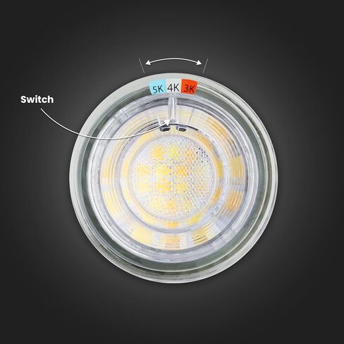 Feit Electric MR16 LED LED LIGHT LIGHT ، 50W مكافئ ، قابلة للضايق ، قاعدة GU10 ، 90+ CRI ، 450 LUMEN ، إضاءة مسار درجة حرارة اللون القابلة للتعديل ، عمر 25000 ساعة ، BPMR16GU10503CCTCA/3 ، 3 عبوات in Kuwait