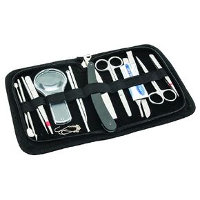 EISCO 14 Pcs Dissection Kit Set - Advanced Level - Stainless Steel - Leather Storage Case in Kuwait