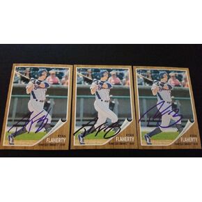 Ryan Flaherty 2011 Topps Heritage #111 Smokies Cubs Signed Auth Autograph JA15 - Baseball Slabbed Autographed Cards in Kuwait