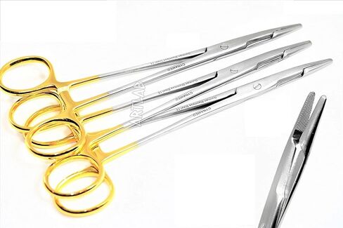 6.5 "Olsen Hegar Needle Holder TC إدراج + الذهب مقبض عالية الجودة من الألمانية غير القابل للصدأ 3EA (Cynamed) in Kuwait
