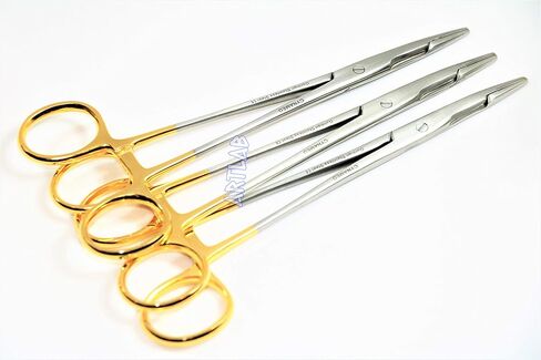 6.5 "Olsen Hegar Needle Holder TC إدراج + الذهب مقبض عالية الجودة من الألمانية غير القابل للصدأ 3EA (Cynamed) in Kuwait
