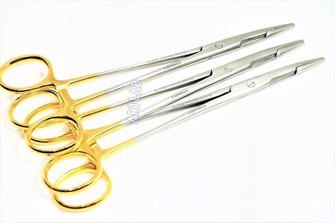 6.5 "Olsen Hegar Needle Holder TC إدراج + الذهب مقبض عالية الجودة من الألمانية غير القابل للصدأ 3EA (Cynamed) in Kuwait