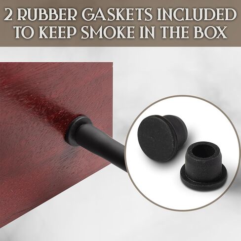 Bourbon & Barrel Cocktail Smoker Kit | مصنوع من Walnut Wood | طقم مدخن ويسكي مع المدخن الفوري ، صندوق التدخين ، علبة الطعام و 4 أنواع من رقائق الخشب | مدخن مشروب قديم الطراز [الجوز] in Saudi Arabia