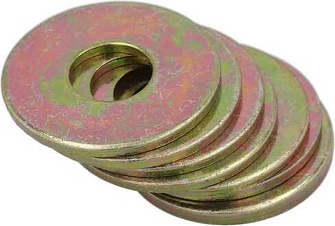 (12pcs) Belmetric M10x30 HV200 المقياس المتري ، غسالة مسطحة ، مطلي بالزنك الأصفر ، ISO 7093-1 ، غسالة جسم السيارة ، WFEHV10X30YLW in Kuwait