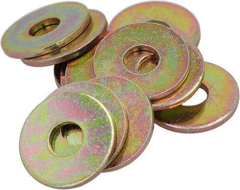 (12pcs) Belmetric M10x30 HV200 المقياس المتري ، غسالة مسطحة ، مطلي بالزنك الأصفر ، ISO 7093-1 ، غسالة جسم السيارة ، WFEHV10X30YLW in Kuwait