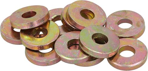(12pcs) Belmetric M10x30 HV200 المقياس المتري ، غسالة مسطحة ، مطلي بالزنك الأصفر ، ISO 7093-1 ، غسالة جسم السيارة ، WFEHV10X30YLW in Kuwait