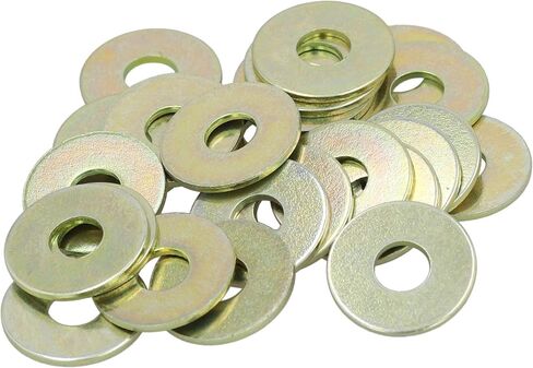 (12pcs) Belmetric M10x30 HV200 المقياس المتري ، غسالة مسطحة ، مطلي بالزنك الأصفر ، ISO 7093-1 ، غسالة جسم السيارة ، WFEHV10X30YLW in Kuwait