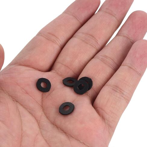 PATIKIL 20 Pcs Flat Rubber Washers 0.16" ID 0.35" OD 0.05" Thickness Sealing Rubber Spacer Gasket for Bolts Faucets Screws Hose Plumbing, Black in Saudi Arabia