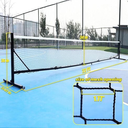 PRO PICTABLE PICKLEBALL NET مع Wheels-Tournament بطول 22 قدمًا من الحجم اليدوي الواجب الواجب الواجب الفولاذ in Saudi Arabia