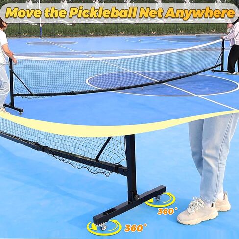 PRO PICTABLE PICKLEBALL NET مع Wheels-Tournament بطول 22 قدمًا من الحجم اليدوي الواجب الواجب الواجب الفولاذ in Saudi Arabia
