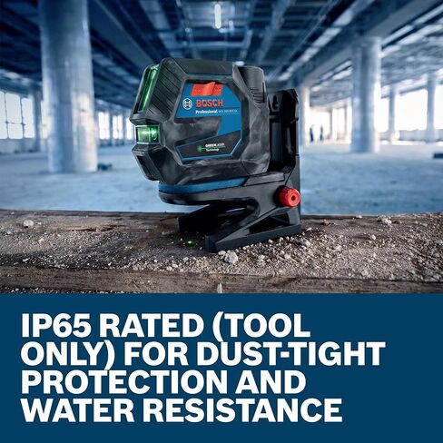 BOSCH GCL165-82CGL 12V Max Connected Green-Beam Cross-Line Laser with Plumb Points, Bluetooth, IP65 Durability, 125 Ft Range, VisiMax Technology, Includes 12V Battery & Charger and Magnetic Mount in Kuwait