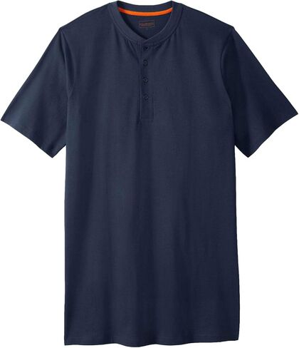 Boulder Creek من قبل Kingsize Men للرجال الكبير والثقيل ذو الوزن الثقيل طويل الأكمام قميص Henley Henley in Kuwait