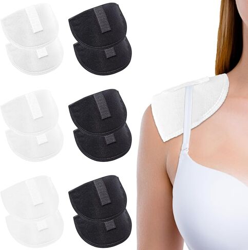 2 Pairs Shoulder Pads Self Adhesive Sponge Shoulder Pads Non Slip Shoulder Protectors Soft Covered Sewing Foam Pads for Blazer Clothes White in Kuwait