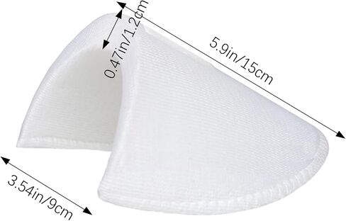 2 Pairs Shoulder Pads Self Adhesive Sponge Shoulder Pads Non Slip Shoulder Protectors Soft Covered Sewing Foam Pads for Blazer Clothes White in Kuwait