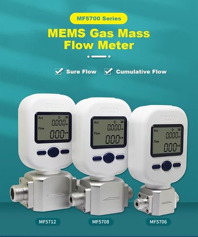 cjc Digital Gas Flow Meter Tester, Portable Gas Mass Air Nitrogen Oxygen Flow Rate Meter (MF5708 (0-100L/min)) in Saudi Arabia