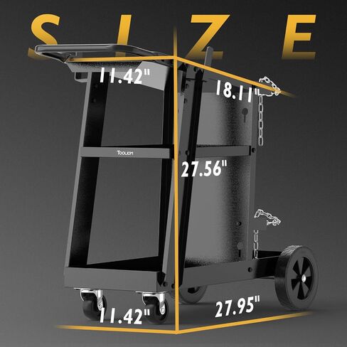 عربة لحام TOULIOM مع 4 أدراج خزانة ، عربة لحام لحام TIG MIG و CUTTER PLASMA 360 ° دوارة العجلات in Kuwait