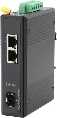 2PCS Gigabit Industrial POE Switch- 1 SFP Port to 2 PJ45 10/100/1000M Ethernet Network Switch with 1Pair SFP Module-2LC 550M, Desktop/Din Rail Mount, Plug & Play in Saudi Arabia