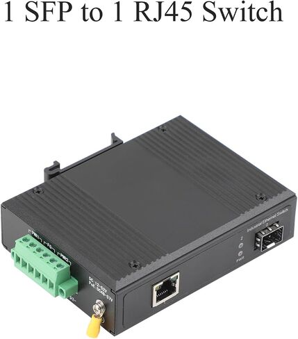 2pcs Gigabit Industrial Poe Switch- 1 منفذ SFP إلى 1 POE 10/100/1000M مفتاح شبكة Ethernet مع 1PAIR SFP MODULE-LC 3KM ، سطح المكتب/DIN RAIL. in Saudi Arabia