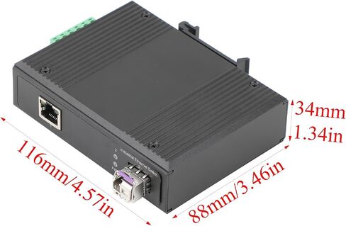2pcs Gigabit Industrial Poe Switch- 1 منفذ SFP إلى 1 POE 10/100/1000M مفتاح شبكة Ethernet مع 1PAIR SFP MODULE-LC 3KM ، سطح المكتب/DIN RAIL. in Saudi Arabia