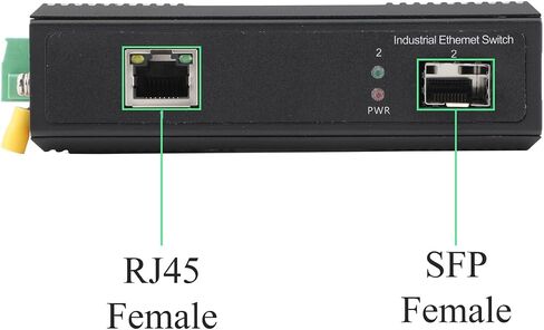 2pcs Gigabit Industrial Poe Switch- 1 منفذ SFP إلى 1 POE 10/100/1000M مفتاح شبكة Ethernet مع 1PAIR SFP MODULE-LC 3KM ، سطح المكتب/DIN RAIL. in Saudi Arabia