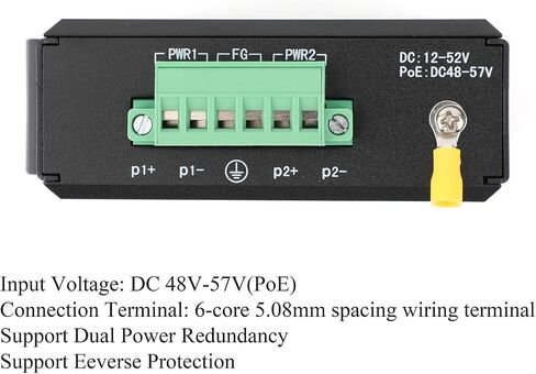 2pcs Gigabit Industrial Poe Switch- 1 منفذ SFP إلى 1 POE 10/100/1000M مفتاح شبكة Ethernet مع 1PAIR SFP MODULE-LC 3KM ، سطح المكتب/DIN RAIL. in Saudi Arabia