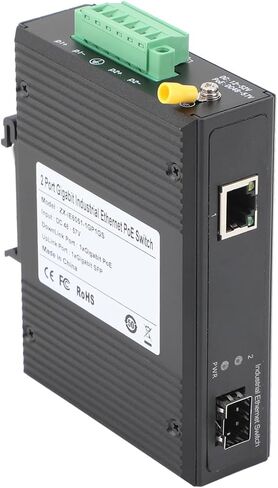 2pcs Gigabit Industrial Poe Switch- 1 منفذ SFP إلى 1 POE 10/100/1000M مفتاح شبكة Ethernet مع 1PAIR SFP MODULE-LC 3KM ، سطح المكتب/DIN RAIL. in Saudi Arabia