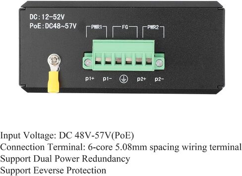 2PCS Gigabit Industrial POE Switch- 1 SFP Port to 8 PJ45 10/100/1000M Ethernet Network Switch with Module, Desktop/Din Rail Mount, Plug & Play in Saudi Arabia