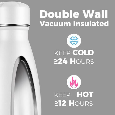 Volhoply 25oz زجاجات مياه معزولة 1/2/4 حزمة ، قارورة فراغ من الفولاذ المقاوم للصدأ مزدوج الجدار تبقي زجاجة تسرب باردة و BPA خالية in Kuwait