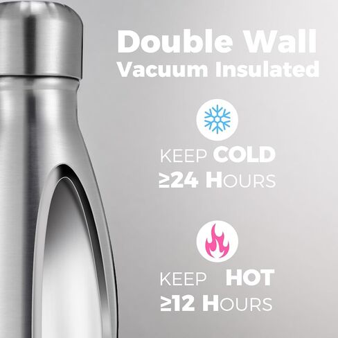 Volhoply 25oz زجاجات مياه معزولة 1/2/4 حزمة ، قارورة فراغ من الفولاذ المقاوم للصدأ مزدوج الجدار تبقي زجاجة تسرب باردة و BPA خالية in Kuwait