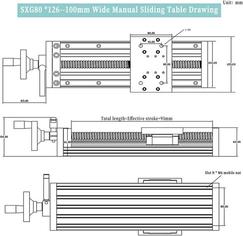 دليل خطي مزدوج الانزلاق Table1605/1610 Ballscrew 50-1200mm منصة السكتة الدماغية X-Y-Z المحور المحرك الخطي (SFU1610 50mm) in Kuwait