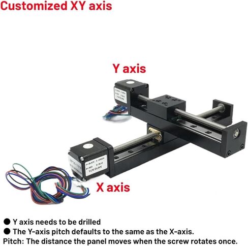 X y x z محور T-ty-ty-type الدليل الخطي السكك الحديدية الشريحة الصغيرة 50-300mm السكتة الدماغية NEMA11 28 مم محرك السهود (محور ص 100 مم) in Kuwait