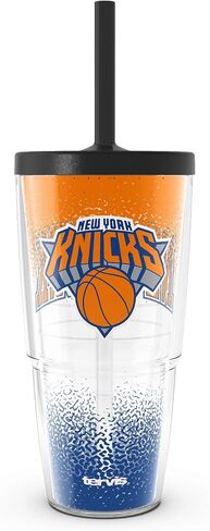 Tervis NBA New York Knicks - Defend Made in USA Double Walled Insulated Tumbler Travel Cup Keeps Drinks Cold & Hot, 24oz with Straw Lid, Classic in Saudi Arabia