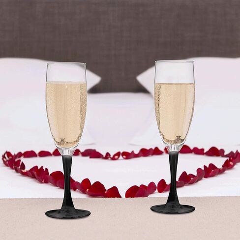 Custom Nuance Champagne Flutes by ARC 5.75 oz. Set of 10, Personalized Bulk Pack - Perfect for Hotel, Bar, Restaurant or Lounge - Clear in Saudi Arabia