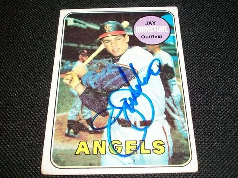 قامت California Angels Jay Johnstone Auto بالتوقيع 1969 Topps Card #59 JSA Stamp N - بطاقات البيسبول الموقعة in Saudi Arabia