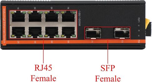 مفتاح الشبكة الصناعية Gigabit Ethernet الألياف الضوئية - 2SFP إلى 8 RJ45 ، مع 1PCS SFP Moudle -2lc 550m ، 10/100/1000M ، IP40 ، DIN Rail Mount in Kuwait