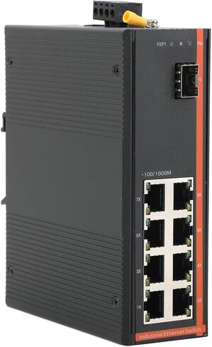 مفتاح الشبكة الصناعية Gigabit Ethernet الألياف الضوئية - 1SFP إلى 8 RJ45 ، مع 1PCS SFP Moudle -2lc 550m ، 10/100/1000M ، IP40 ، DIN Rail Mount in Kuwait