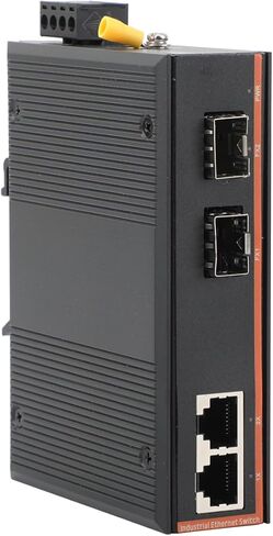 مفتاح الشبكة الصناعية Gigabit Ethernet الألياف الضوئية - 2SFP إلى 2 RJ45 ، مع 1PAIR SFP Moudle -SC 3km ، 10/100/1000M ، IP40 ، DIN Rail Mount in Kuwait