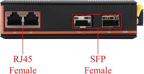مفتاح الشبكة الصناعية Gigabit Ethernet الألياف الضوئية - 2SFP إلى 2 RJ45 ، مع 1PAIR SFP Moudle -SC 3km ، 10/100/1000M ، IP40 ، DIN Rail Mount in Kuwait