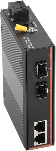 مفتاح الشبكة الصناعية Gigabit Ethernet الألياف الضوئية - 2SFP إلى 2 RJ45 ، مع 1PAIR SFP Moudle -SC 3km ، 10/100/1000M ، IP40 ، DIN Rail Mount in Kuwait
