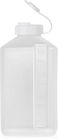 2-Quart (64 fl. oz) Water Bottle Refrigerator Shaker, Pitcher, Engraved Measurements, Mixer Bottle, Leak Resistance, Dishwasher Safe, BPA Free, with Easy-Pour Spout (2-PACK) in Saudi Arabia
