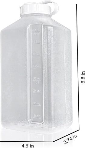 2-Quart (64 fl. oz) Water Bottle Refrigerator Shaker, Pitcher, Engraved Measurements, Mixer Bottle, Leak Resistance, Dishwasher Safe, BPA Free, with Easy-Pour Spout (2-PACK) in Saudi Arabia