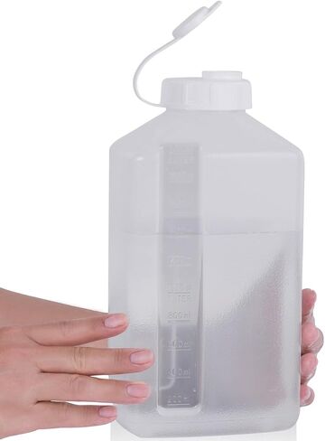 2-Quart (64 fl. oz) Water Bottle Refrigerator Shaker, Pitcher, Engraved Measurements, Mixer Bottle, Leak Resistance, Dishwasher Safe, BPA Free, with Easy-Pour Spout (2-PACK) in Saudi Arabia